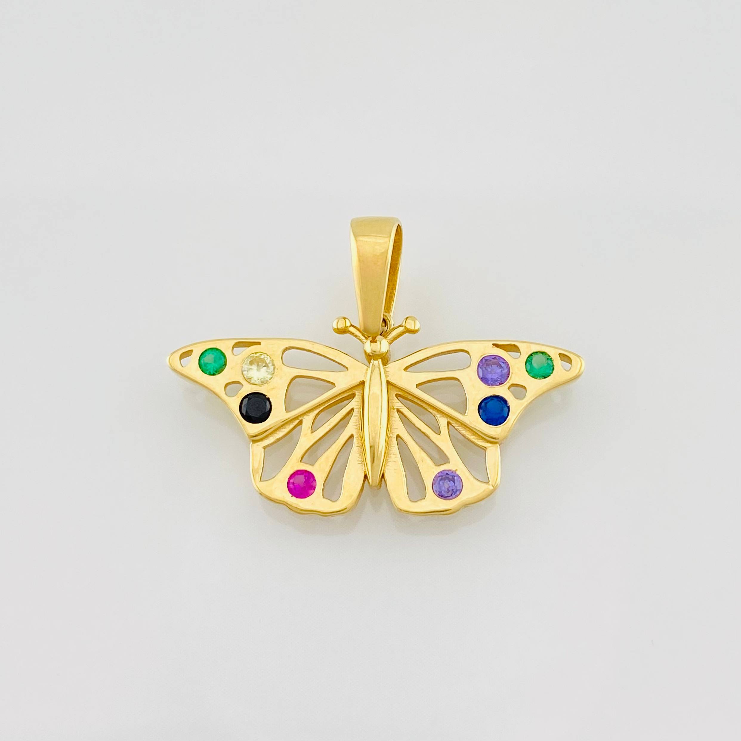 Dije Mariposa 1.95g / 3/4 in Oro Amarillo 18K