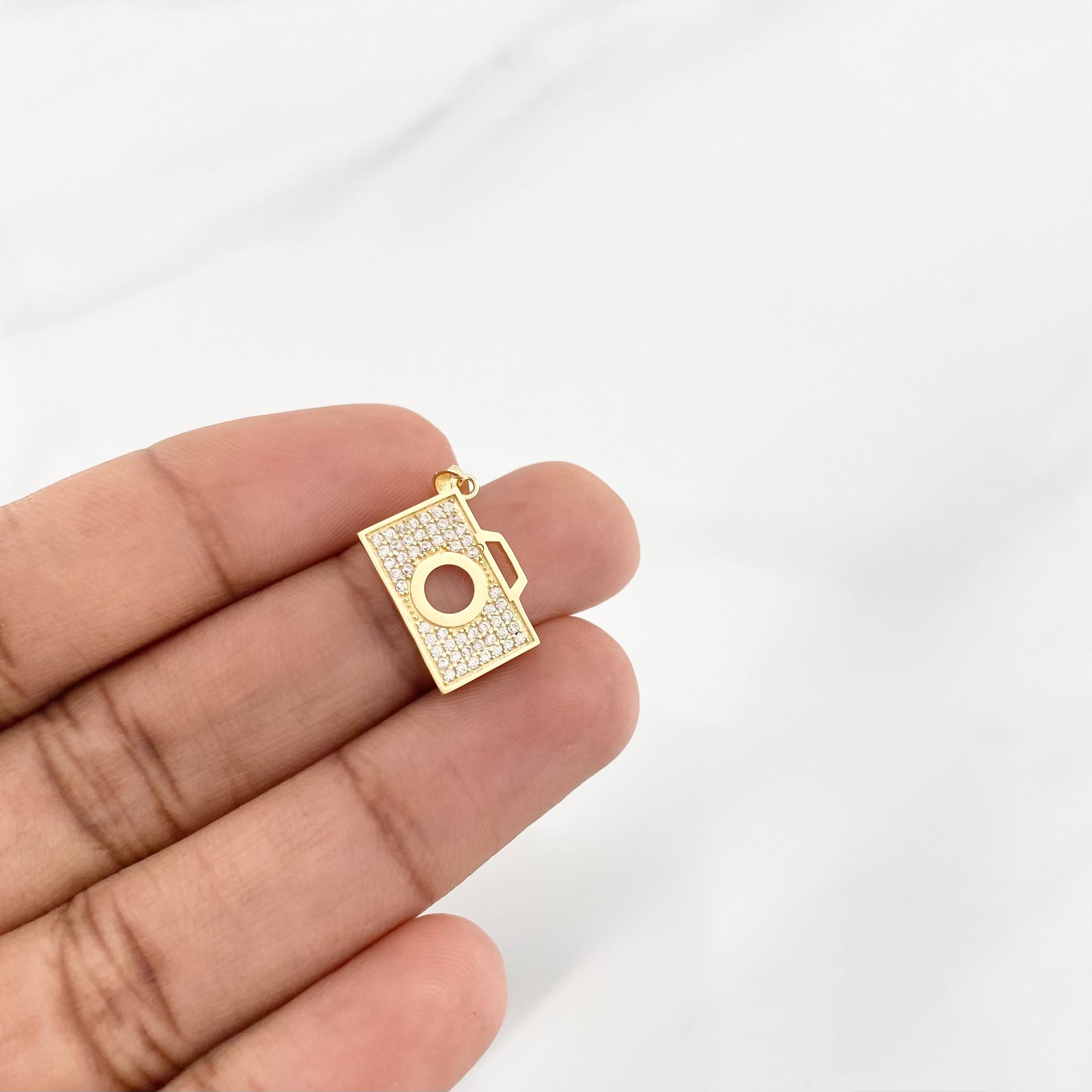 Dije Camara Fotografica 1.35g / 3/4 in Oro Amarillo 18K
