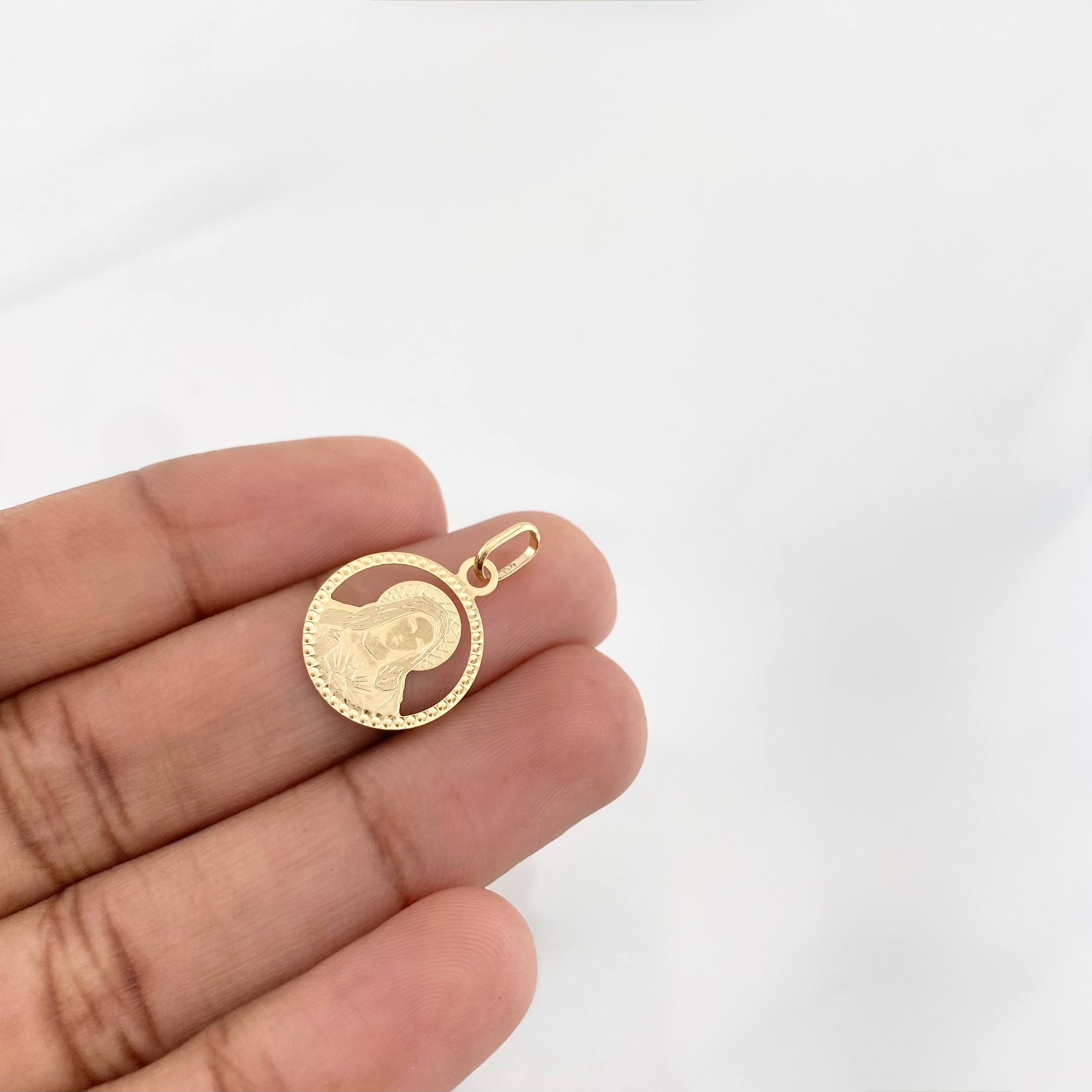 Dije Virgen María 0.7g / 3/4 in Oro Amarillo 18K