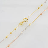 Cadena Aro Seguido 1.9g / 20 in / 0.8mm Tres Oros 18K