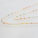 Cadena Aro Seguido 1.9g / 20 in / 0.8mm Tres Oros 18K