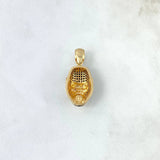 Pendant Gorilla 4.3gr / 3.2cm / Black Fuchsia Zircons Yellow Gold
