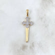 Pendant Daga 4.05gr / 4.5cm / White Zirconia Two-tone Yellow and White Gold