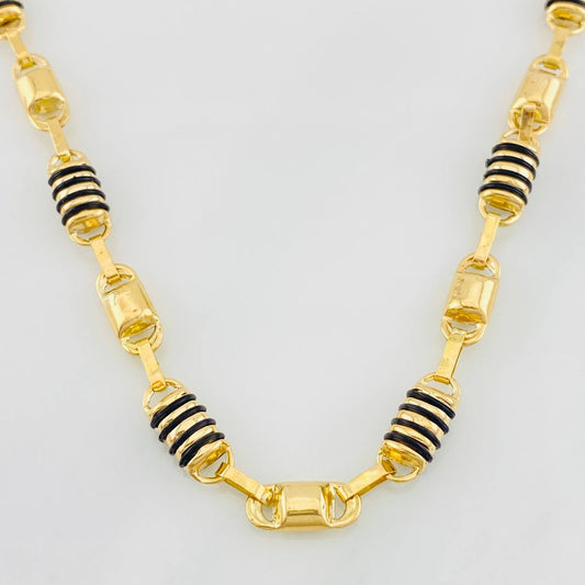 Cadena Rustica Barril 20.3g / 24 in / 6mm Oro Amarillo 18K