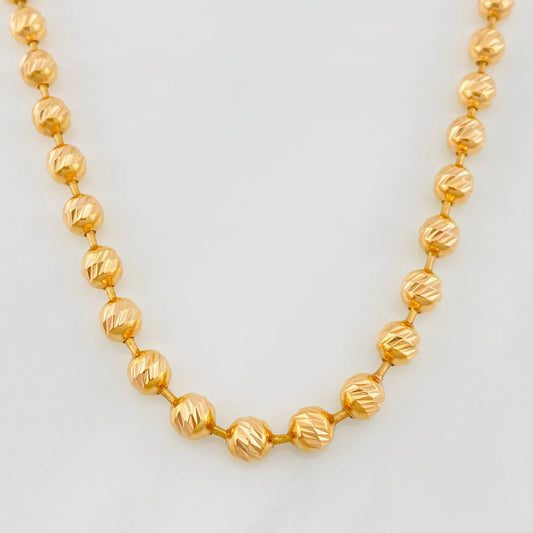 Cadena Militar Diamantada 43.5g / 30 in / 5mm Oro Rosa 18K