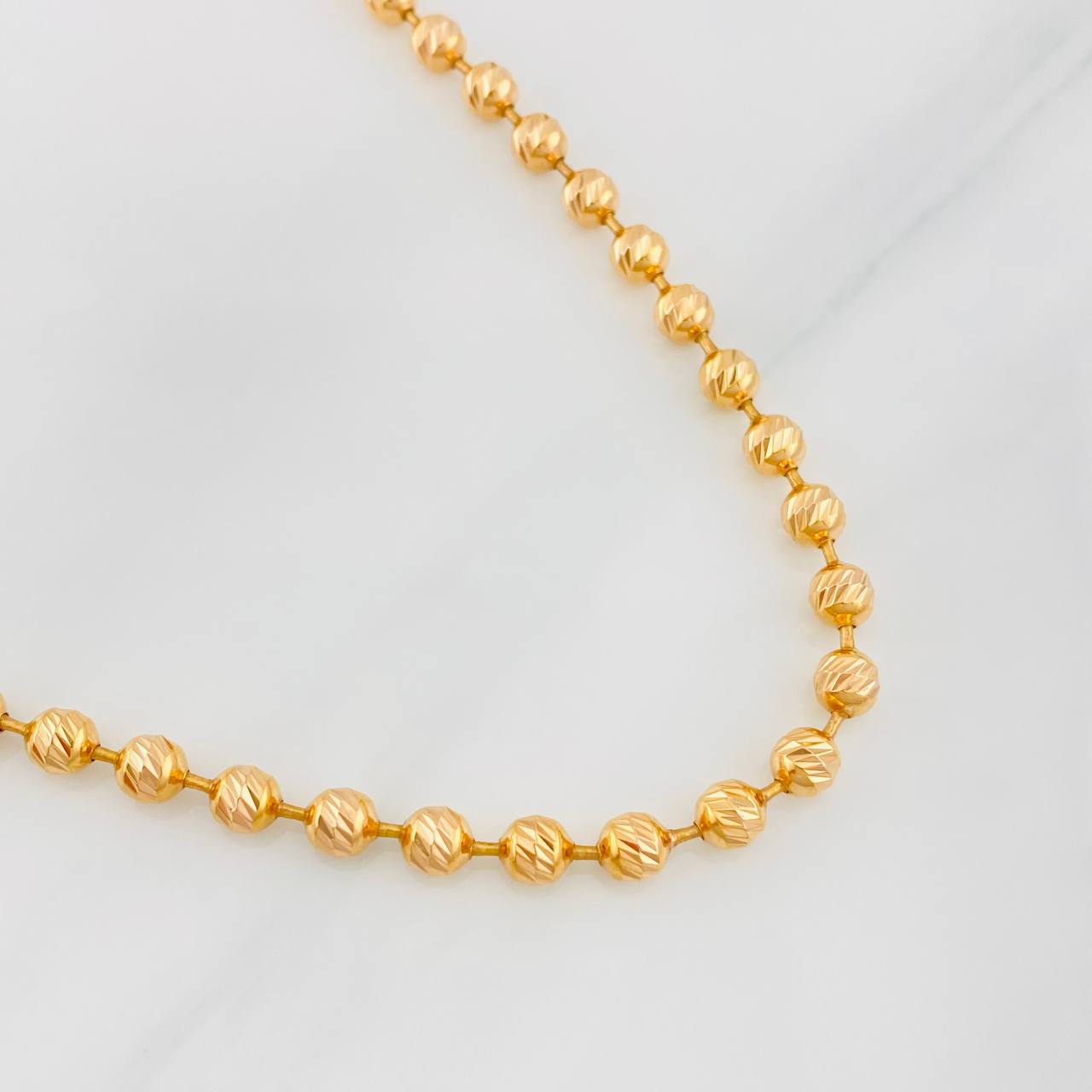 Cadena Militar Diamantada 43.5g / 30 in / 5mm Oro Rosa 18K