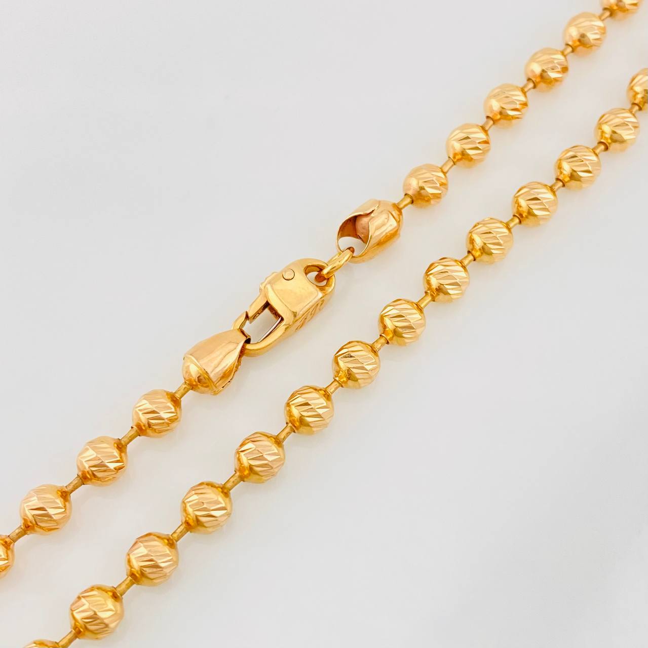 Cadena Militar Diamantada 43.5g / 30 in / 5mm Oro Rosa 18K