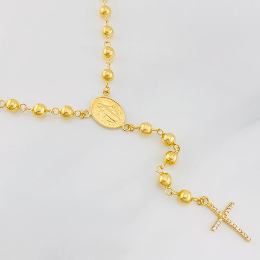 Rosario Virgen Milagrosa 16.3g / 26 in / 5mm Oro Amarillo 18K