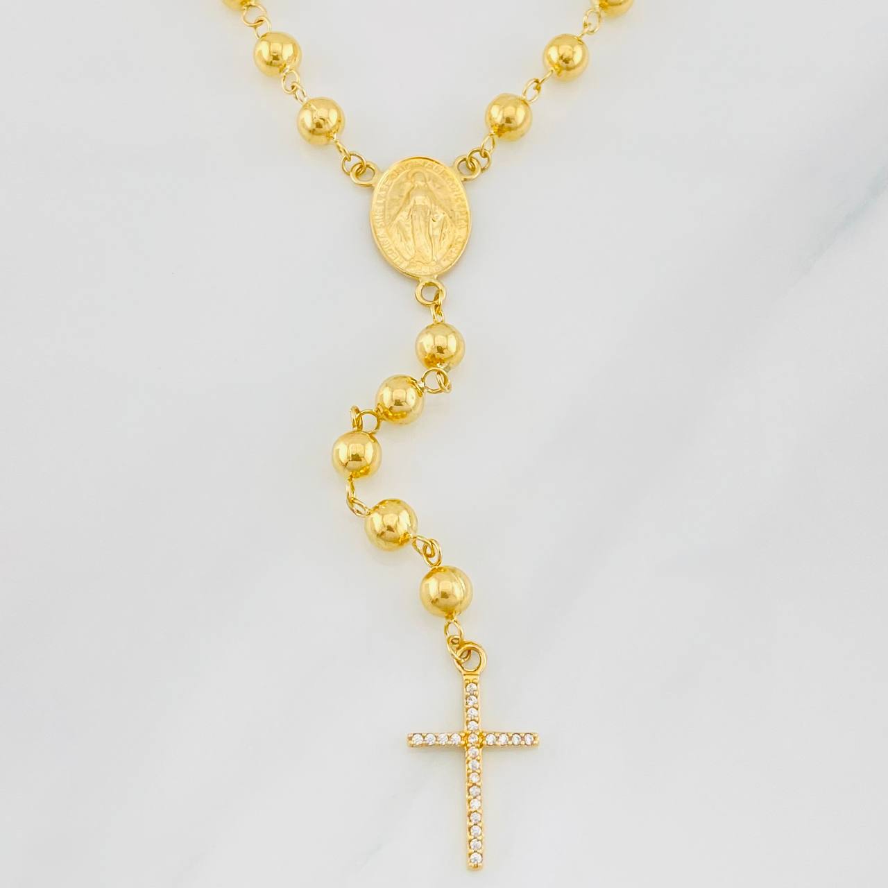 Rosario Virgen Milagrosa 16.3g / 26 in / 5mm Oro Amarillo 18K