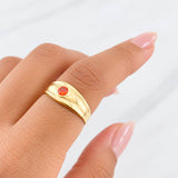 Circle Ring 1.55g / T7 1/2 Yellow Gold 18K