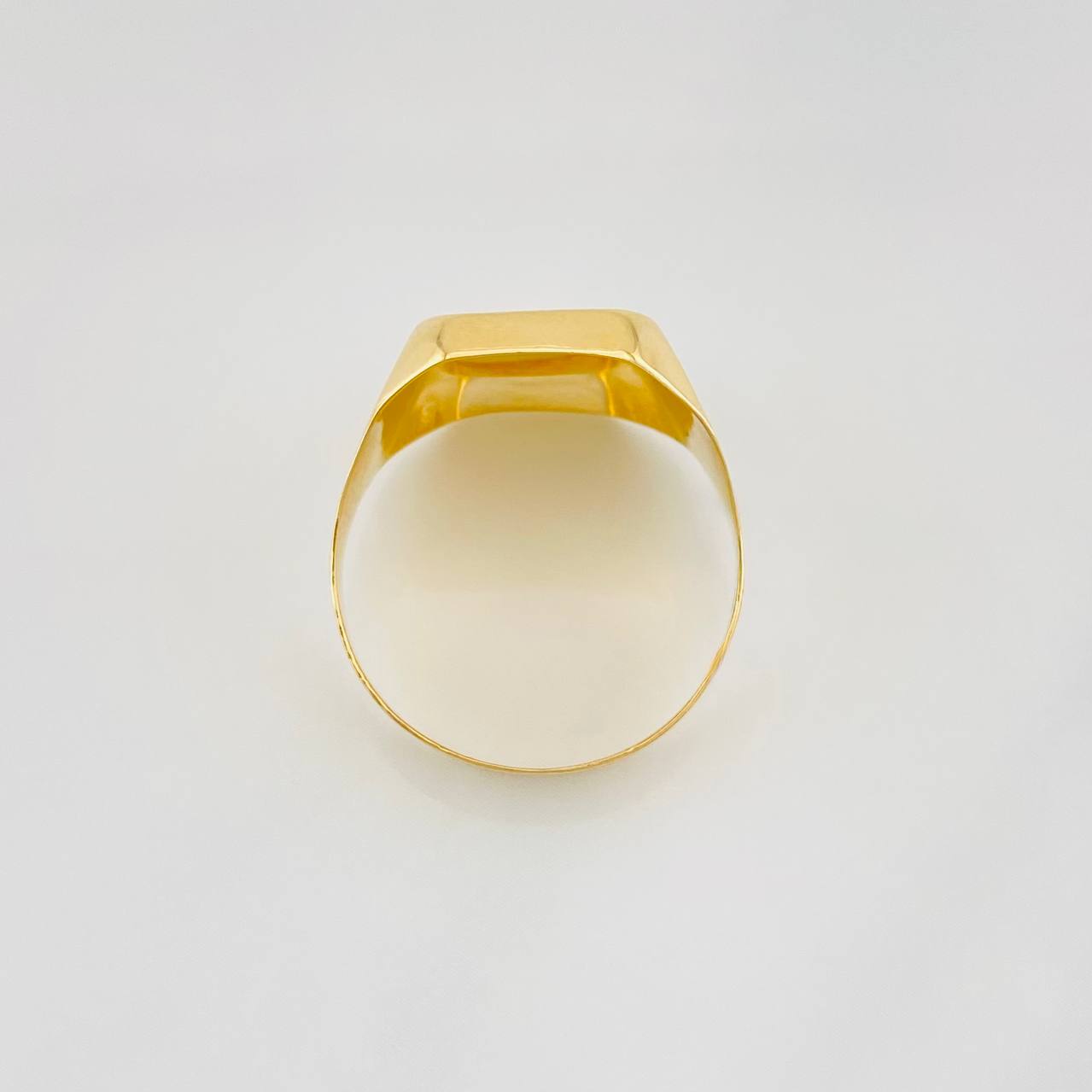 Anillo Sello Palmera 3.55g / T9 Oro Amarillo 18K