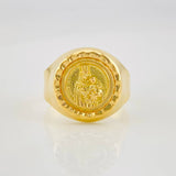 Bordered Ring Virgin of Carmen 3.85g / T10 1/4 Yellow Gold 18K