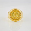 Bordered Ring Virgin of Carmen 3.65g / T9 3/4 Yellow Gold 18K