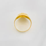 Signet Ring Jesus Christ 3.8g / T7 3/4 Yellow Gold 18K