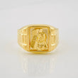 Anillo Sello Jesucristo 3.25g / T9 1/2 Oro Amarillo 18K