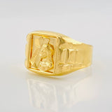 Anillo Sello Jesucristo 3.25g / T9 1/2 Oro Amarillo 18K