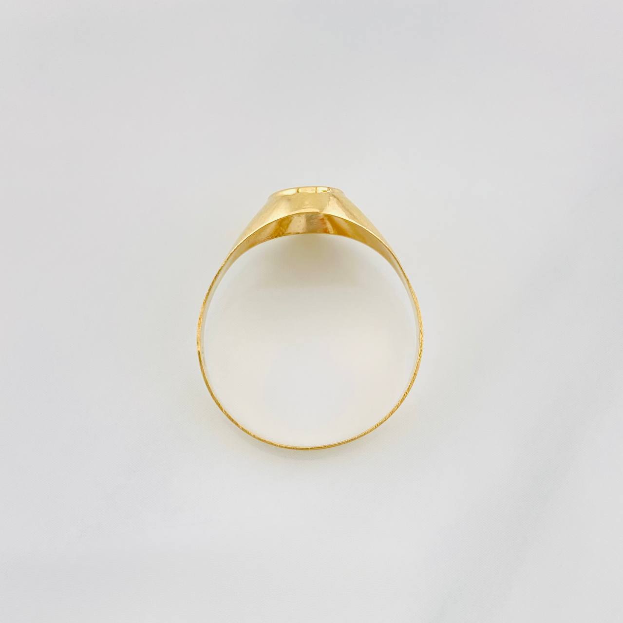 Oval Signet Ring 1.6g / T7 3/4 Yellow Gold 18K