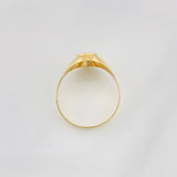 Oval Signet Ring 1.6g / T7 3/4 Yellow Gold 18K
