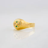 Circle Signet Ring 1.4g / T6 1/2 Yellow Gold 18K