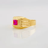 Square Signet Ring 1.3g / T4 3/4 Yellow Gold 18K