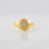 Anillo Sello Ovalado 1.65g / T7 1/4 Tres Oros 18K