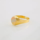 Anillo Sello Ovalado 1.65g / T7 1/4 Tres Oros 18K