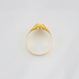 Anillo Sello Ovalado 1.65g / T7 1/4 Tres Oros 18K