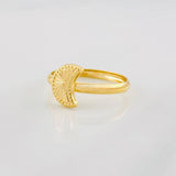 Anillo Media Luna Diamantada 0.95g / T7 1/2 Oro Amarillo 18K