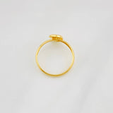 Half Moon Diamond Cut Ring 0.85g / T5 Yellow Gold 18K