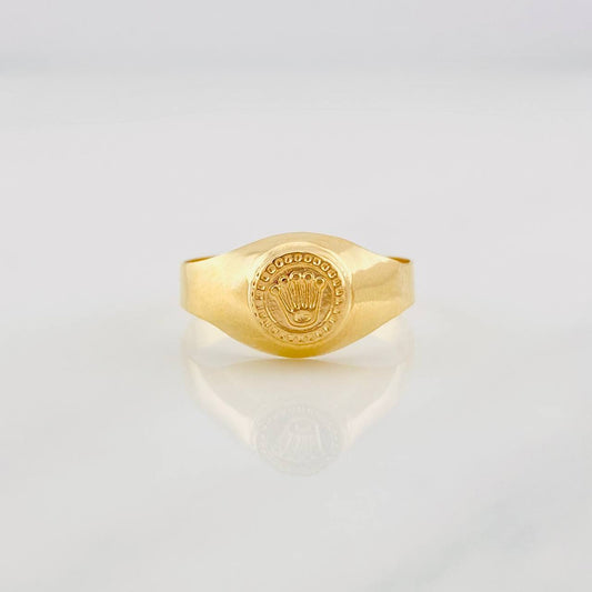 Anillo Sello Corona 1.6g / T6 Oro Amarillo 18K
