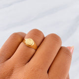 Signet Ring Crown 1.6g / T6 Yellow Gold 18K