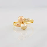 Anillo Tu y Yo 1.35g / TModulable Tres Oros 18K