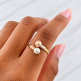 Anillo Tu y Yo 1.35g / TModulable Tres Oros 18K