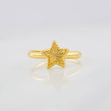 Diamond Cut Star Ring 0.85g / T4 1/2 Yellow Gold 18K