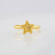 Diamond Cut Star Ring 0.9g / T5 Yellow Gold 18K