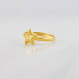 Diamond Cut Star Ring 0.85g / T4 1/2 Yellow Gold 18K