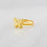 Anillo Mariposa Diamantada 0.95g / T5 Oro Amarillo 18K