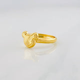 Diamond Cut Mouse Ring 0.9g / T4 3/4 Yellow Gold 18K