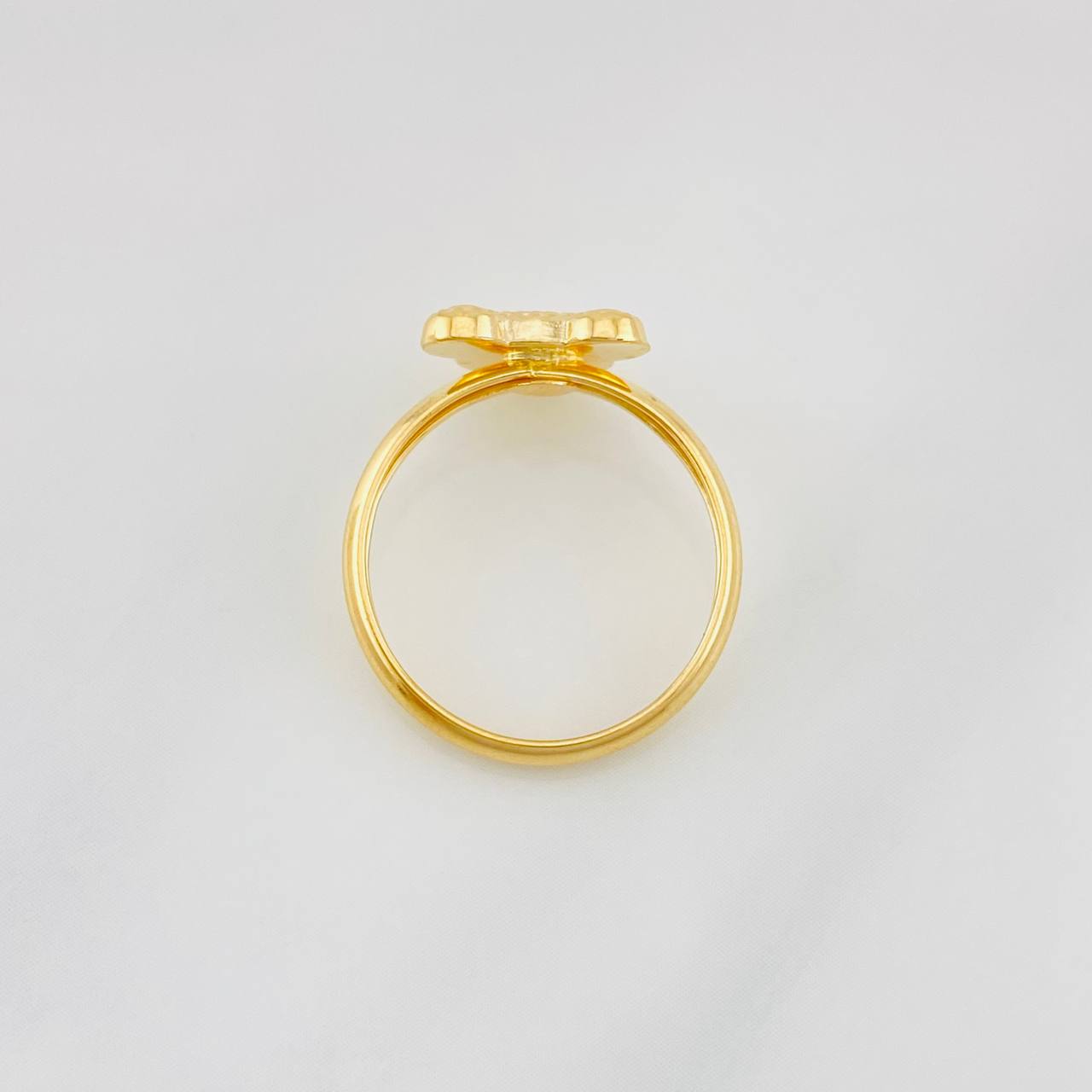 Diamond Cut Mouse Ring 0.9g / T4 3/4 Yellow Gold 18K