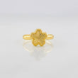 Diamond Cut Flower Ring 1.05g / T7 1/4 Yellow Gold 18K