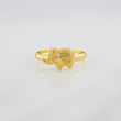 Elephant Diamond Cut Ring 0.95g / T4 1/2 Yellow Gold 18K