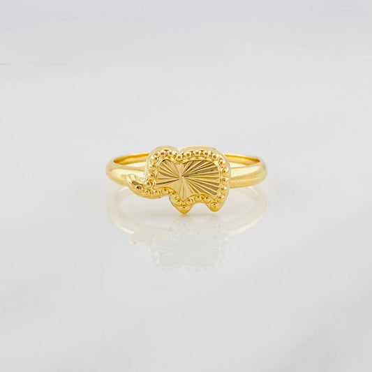 Anillo Elefante Diamantado 0.95g / T4 1/2 Oro Amarillo 18K