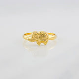 Elephant Diamond Cut Ring 1g / T7 1/4 Yellow Gold 18K