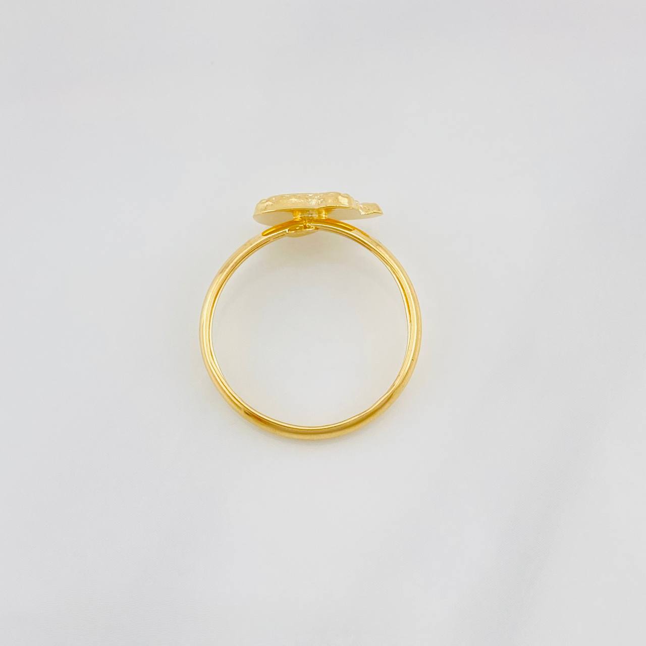 Elephant Diamond Cut Ring 1g / T7 1/4 Yellow Gold 18K