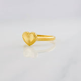Heart Diamond Cut Ring 1g / T9 Yellow Gold 18K