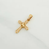 Dije Cruz Trebol 1.2 g / 1 in Oro Amarillo 18K