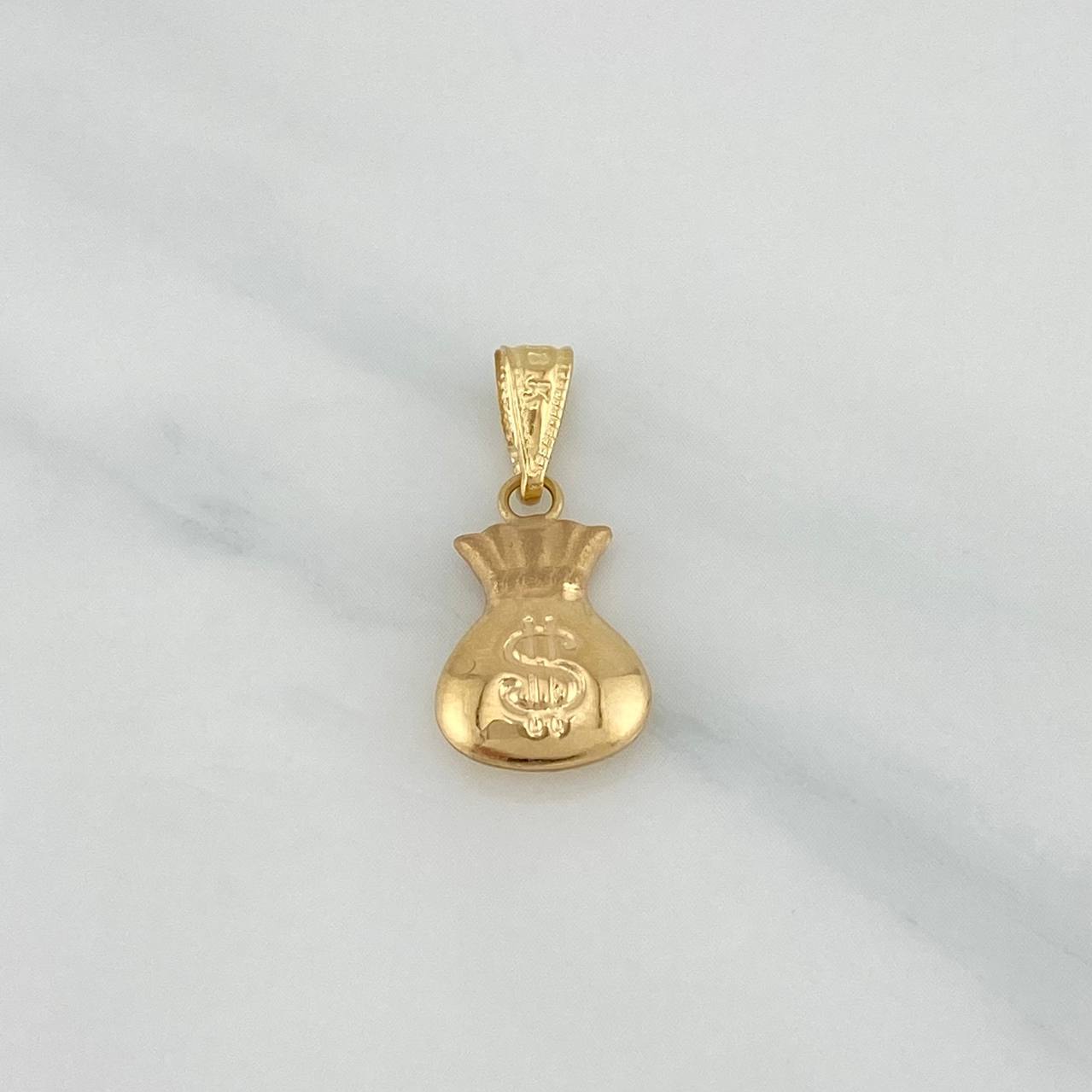 Dije Bolsa Dinero 0.8 g / 3/4 in Oro Amarillo 18K
