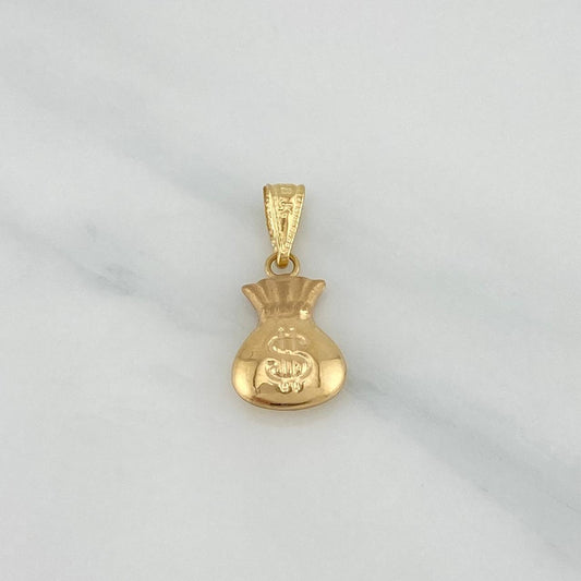 Dije Bolsa Dinero 0.8 g / 3/4 in Oro Amarillo 18K