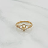 Crown Ring 1.85 g / T7 1/4 Yellow Gold 18K