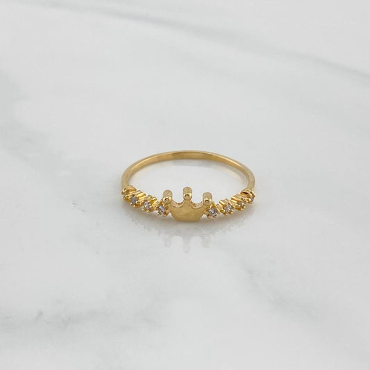 Anillo Corona 1.55 g / T7 3/4 Oro Amarillo 18K